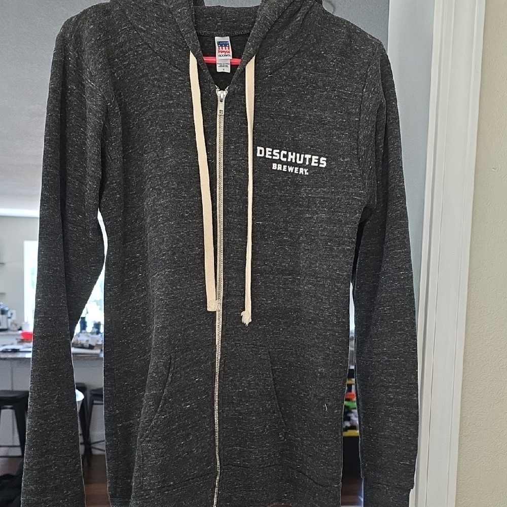 Deschutes Brewery Gray Zip-Up Hoodie
